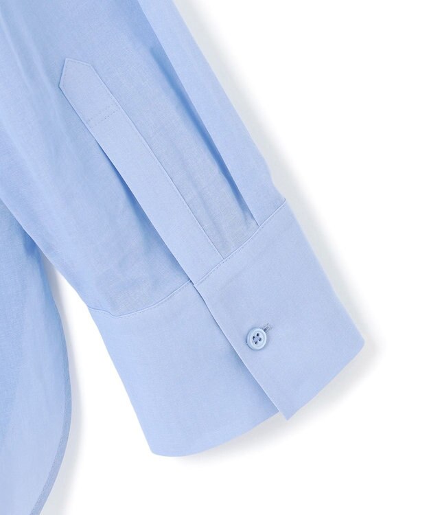 BEIGE， 【洗える】PLUMERIA / コットンシアーバックボウタイブラウス Sax