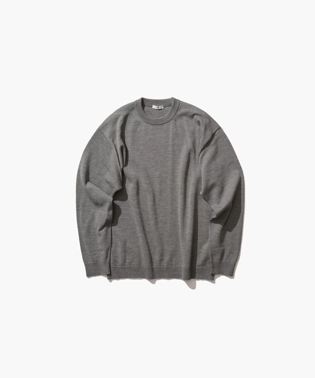 ATON WOOL WASHI | クルーネックセーター - UNISEX GRAY
