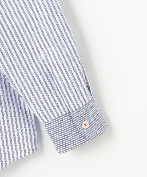 J.PRESS KIDS 【140-170cm】オックスフォード ストライプコンビシャツ ブルー系1