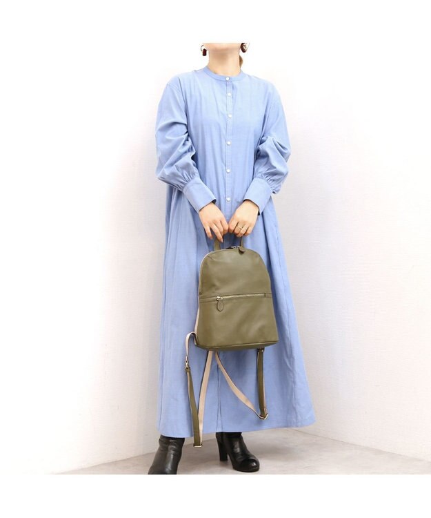 UNBILLION アトランタ ATLANTA / やぎ革軽量スマートリュック カーキ