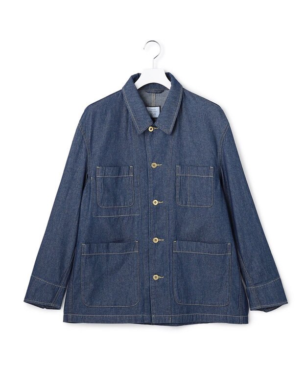 J.PRESS YORK STREET 【UNISEX】ライトオンス デニムカバーオール ネイビー系