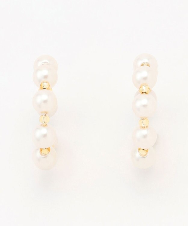 J.PRESS LADIES 【WEB限定・2way・2set】パール イヤカフ リング 【WEB限定】ウスゴールド系