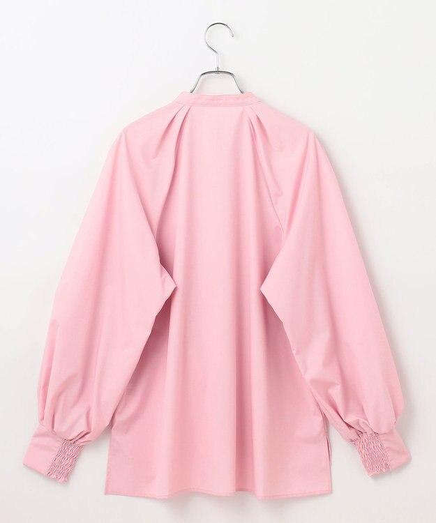 #Newans 【アイロンいらず】ロングピンタックブラウス ピンク