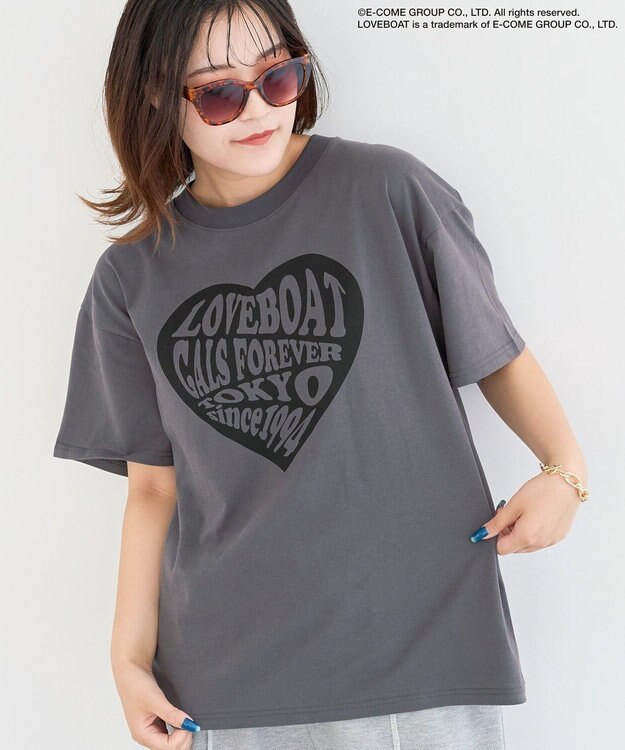 Green Parks ■ＬＯＶＥＢＯＡＴ　ハートロゴｐｔビッグＴＥＥ Charcoal Gray