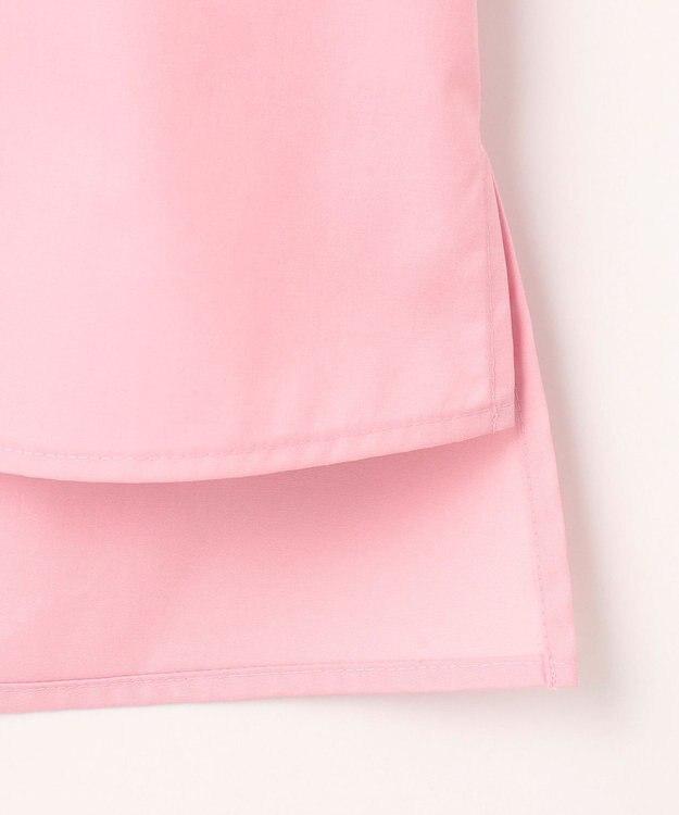 #Newans 【アイロンいらず】ロングピンタックブラウス ピンク