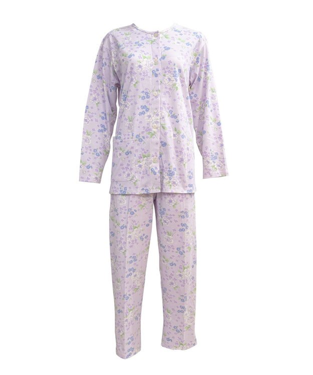 Wing 【数量限定　特別価格】　パジャマ　長袖・長ズボン　上下セット　綿100％　ウイング／ワコール　EP7983 パープル