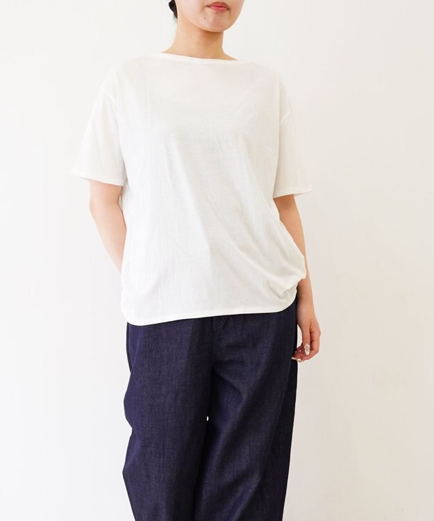 TOQUE 〈大草直子さんアドバイザー〉 【天然素材】タンギス コットン天竺半袖Tシャツ オフ