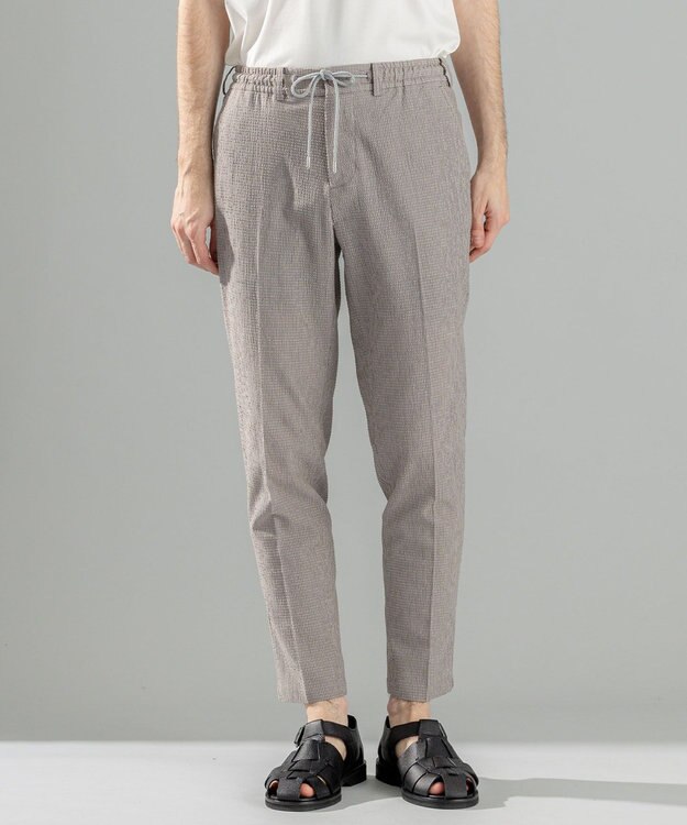 JOSEPH HOMME ＜新色追加＞新素材【通気性/ストレッチ】トリコサッカーストレッチ ドロスト付テーパードパンツ /  PEGG CONVERTIBLE ライトグレー系