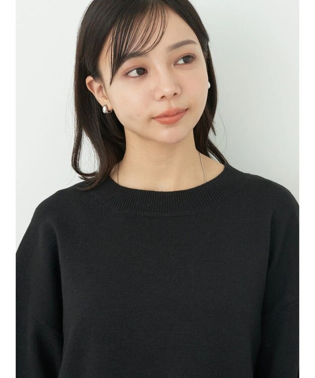 earth music&ecology バックヘムプリーツチュニック Black