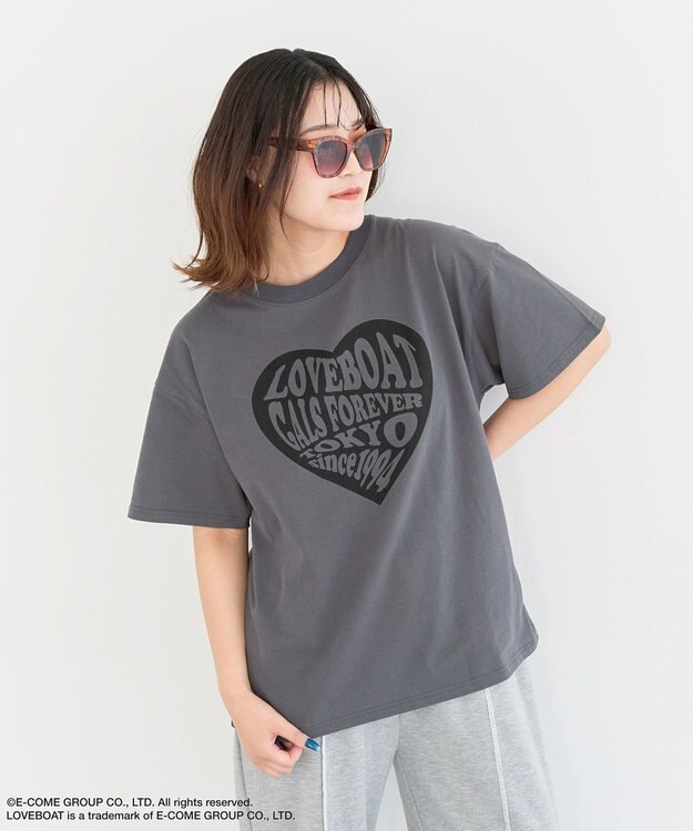 Green Parks ■ＬＯＶＥＢＯＡＴ　ハートロゴｐｔビッグＴＥＥ Charcoal Gray