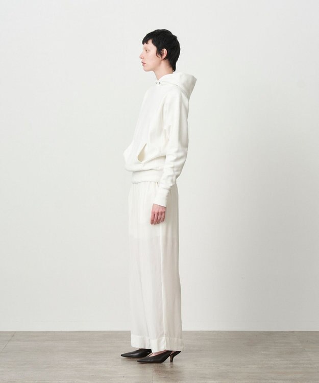 ATON GARMENT DYE URAKE | フーディースウェット - UNISEX WHITE