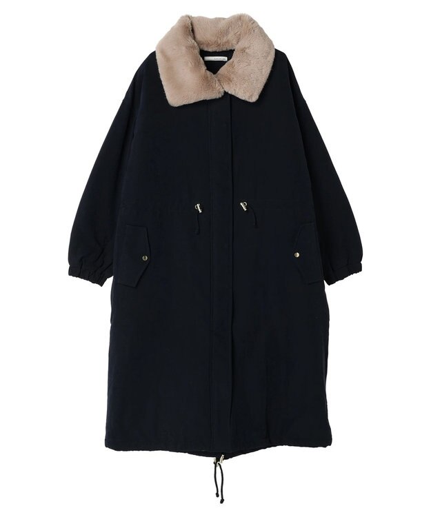 Green Parks ・ＥＬＥＮＣＡＲＥ　ＤＵＥ　中綿モッズロングコート Navy