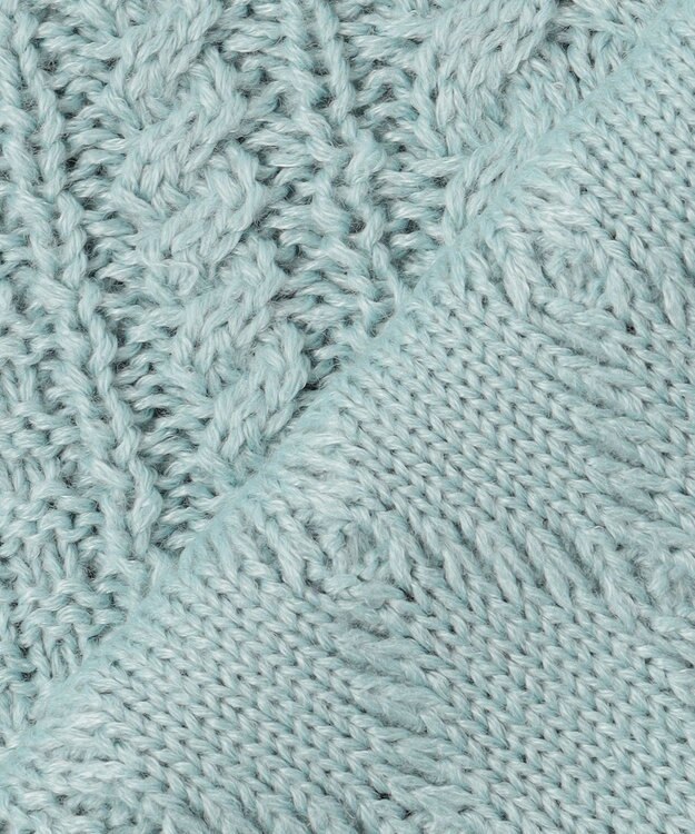 ANY L ソフトタッチケーブルニットチュニック ミント