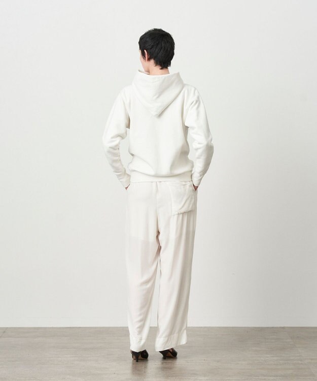 ATON GARMENT DYE URAKE | フーディースウェット - UNISEX WHITE