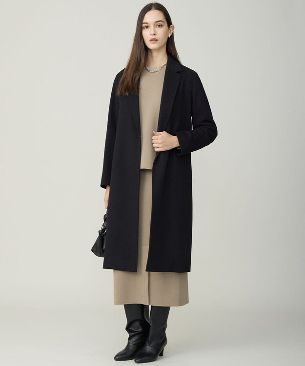 ICB コットンポリエステルスムース  プルオーバー ニット クレイカーキ