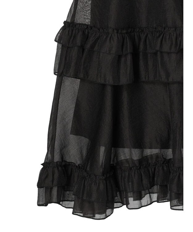 Green Parks ・ＥＬＥＮＣＡＲＥ　ＤＵＥ　シアーフリルティアードスカート Black