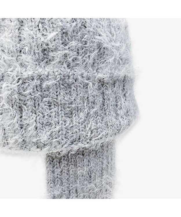 林八百吉商店 un chapeau  ミンクニットウィンター グレー