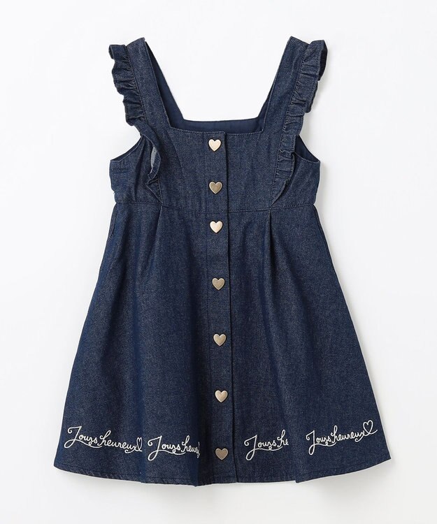 ANY KIDS フリル ジャンパースカート インディゴ