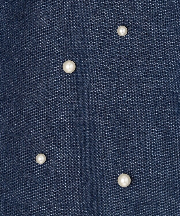 Feroux ランダムパールデニム パンツ ネイビー系