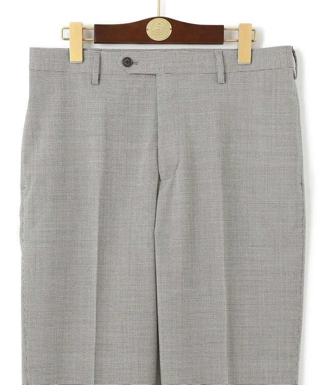 J.PRESS MEN 【KING SIZE】ハウンドトゥース パワーストレッチウール スラックス ブラック系8