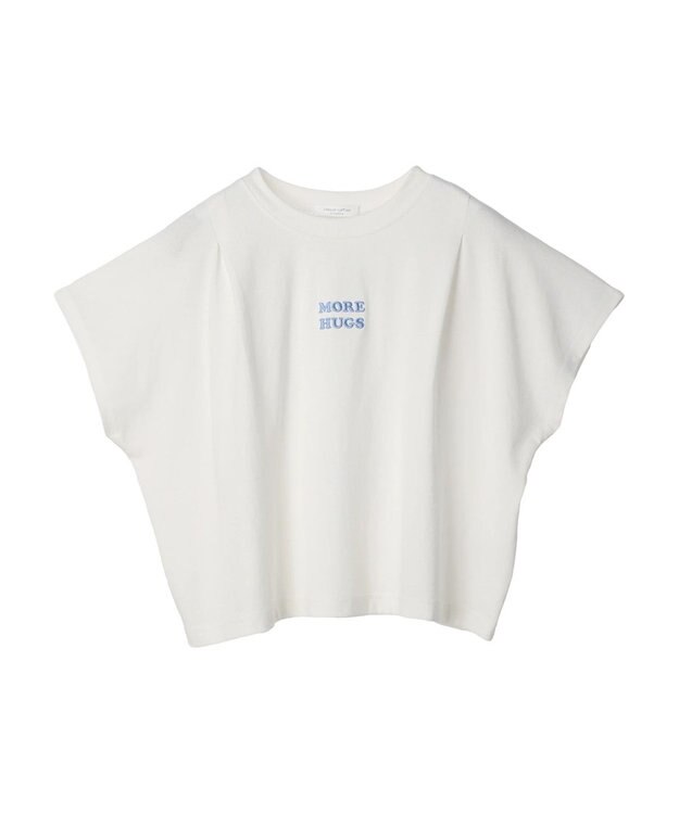 Green Parks ワンポイント刺繍タックＴシャツ Off White
