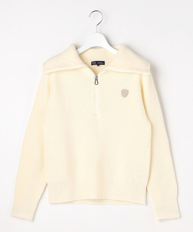 23区GOLF 【WOMEN】ウイングカラーニット ホワイト系