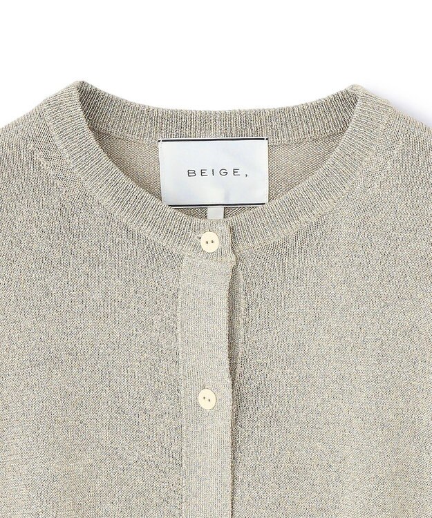 BEIGE， SMITHONITE / リュクスグリッター ドルマンカーディガン Grayge