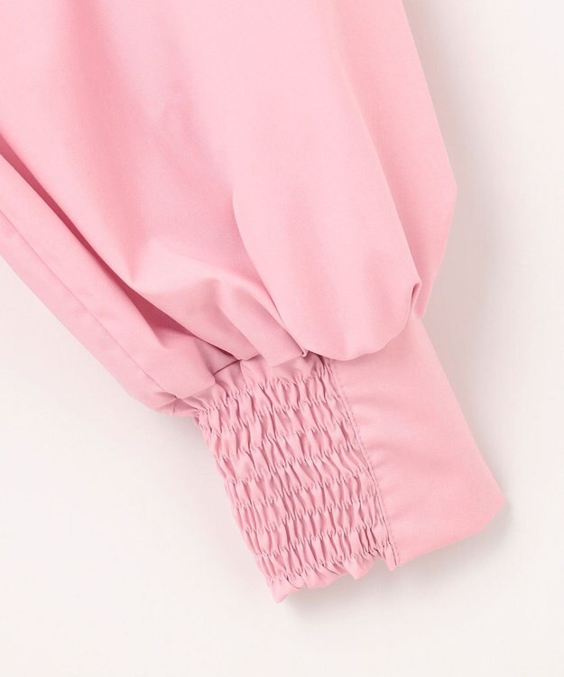 #Newans 【アイロンいらず】ロングピンタックブラウス ピンク