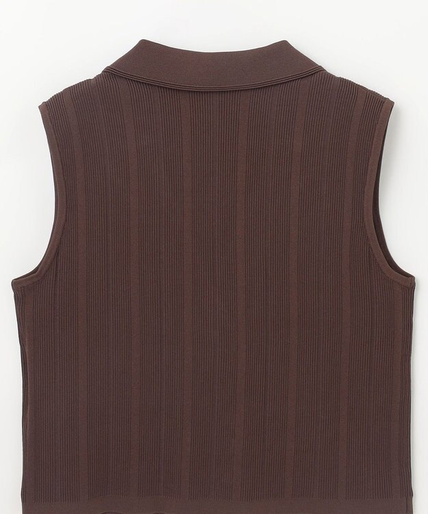 GRACE CONTINENTAL ダブルフロントニットジレ ブラウン