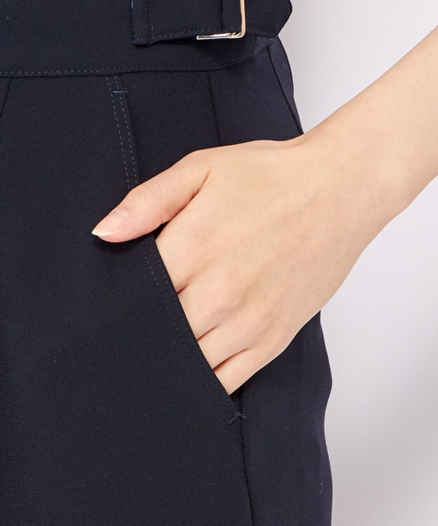 uncrave ウォッシャブル ダブルクロス パンツ ネイビー