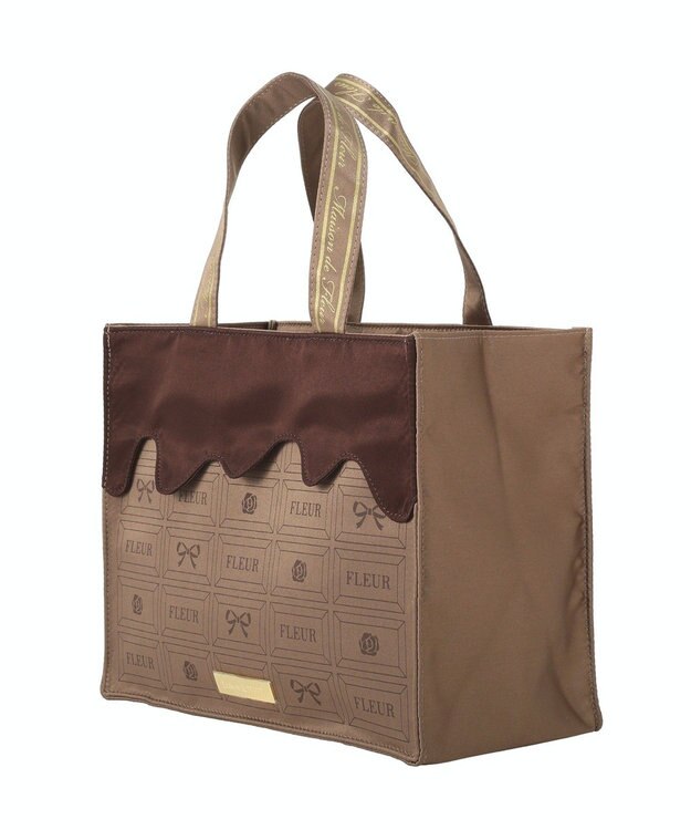 Maison de FLEUR FLEURチョコレートスクエアトートバッグ Brown