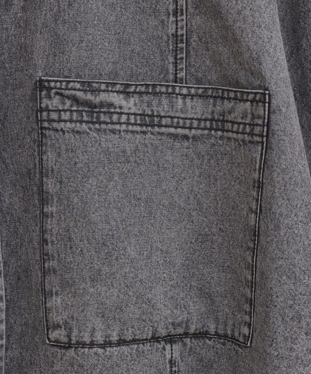 Green Parks ライトデニム５分袖シャツ Black