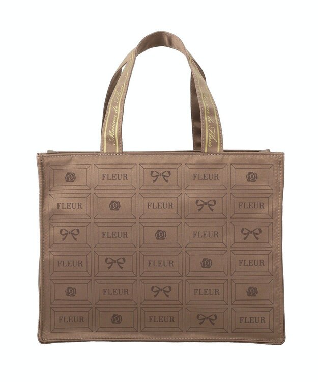Maison de FLEUR FLEURチョコレートスクエアトートバッグ Brown