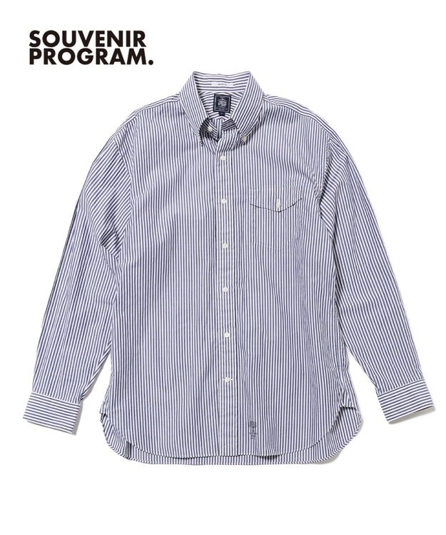 J.PRESS MEN 【J.PRESS ORIGINALS】【UNISEX】Cotton Broad Cloth Shirt / B.D. / Baggy-Fit ネイビー系1