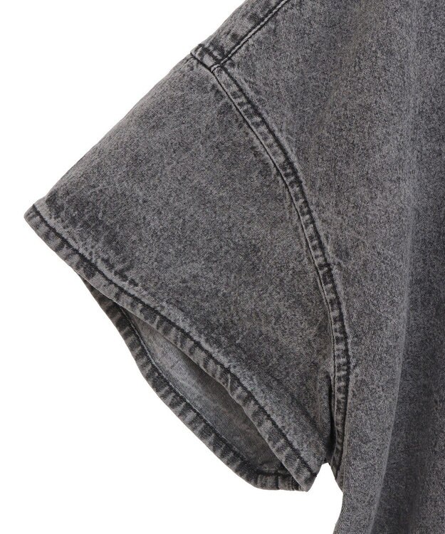 Green Parks ライトデニム５分袖シャツ Black