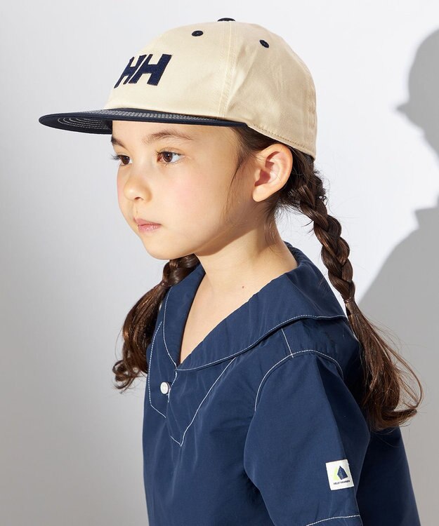 HELLY HANSEN 【キッズ】ツイルキャップ アイボリー×オーシャンネイビー2