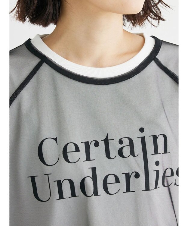 Green Parks ＳＥＴ２点　チュール＋ロゴＴｅｅ Black