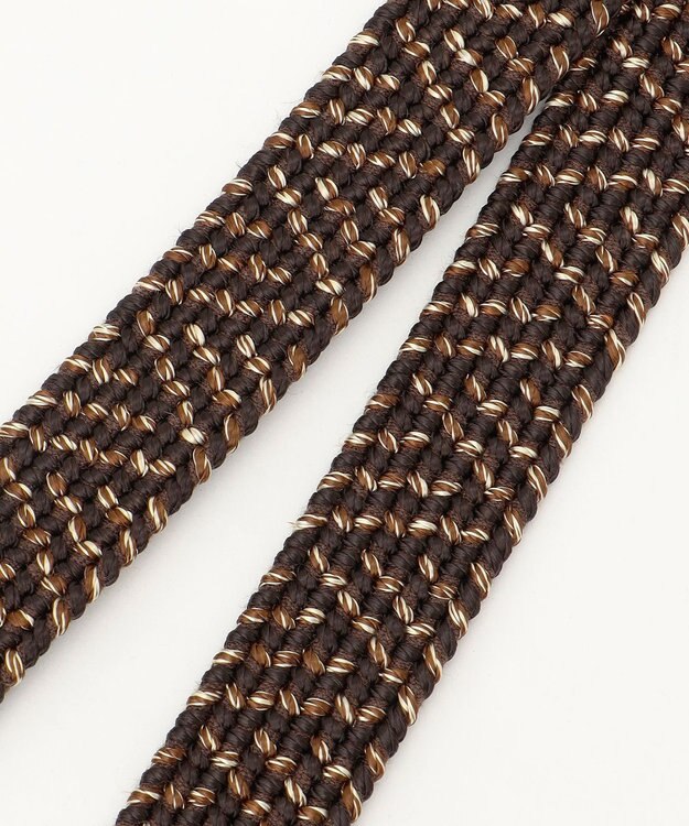 JOSEPH ABBOUD  【イタリア素材・ストレッチ・日本製】ストレッチメランジ ベルト ダークブラウン系