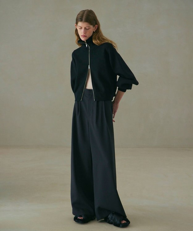 NAVE 【ReNAVE・洗える/UVカット】スパンポリエステル パンツ ブラック系