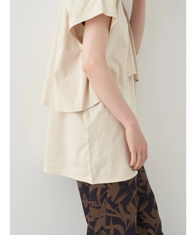 AMERICAN HOLIC レイヤードフレンチスリーブカットチュニック Ivory