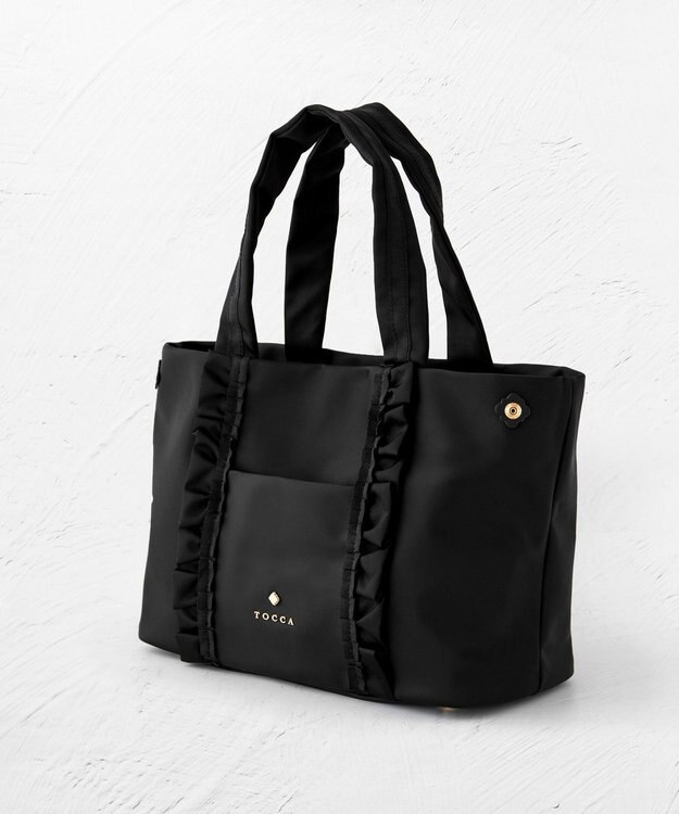 TOCCA 【撥水】FRILL A4 NYLONTOTE トートバッグ ブラック系