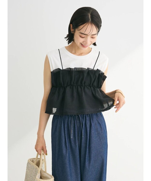 Green Parks 汗染み防止ノースリーブプルオーバー Off White