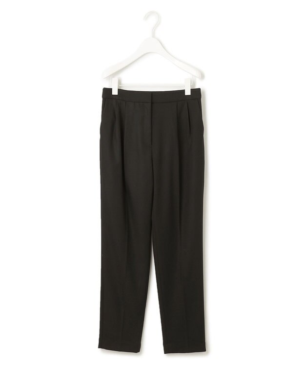 ICB 【洗える・WEB限定カラーあり】 ウールミルドサキソニー テーパードパンツ ブラック系