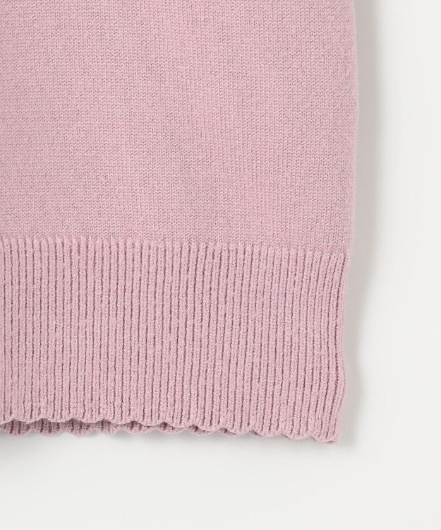 ANY KIDS 首フリルしあわせタッチニット ピンク