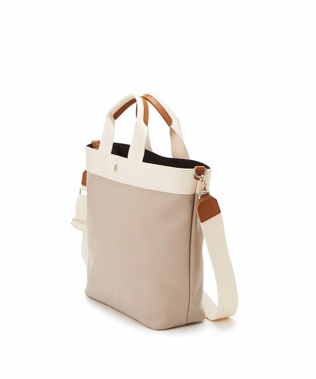 TOPKAPI 【Breath TOPKAPI】RIPPLE リプル ファスナー付 縦型 2way トートバッグL ペールベージュ