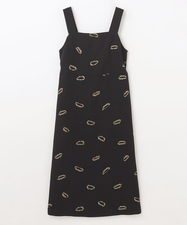 GRACE CONTINENTAL リップモチーフドレス ブラック