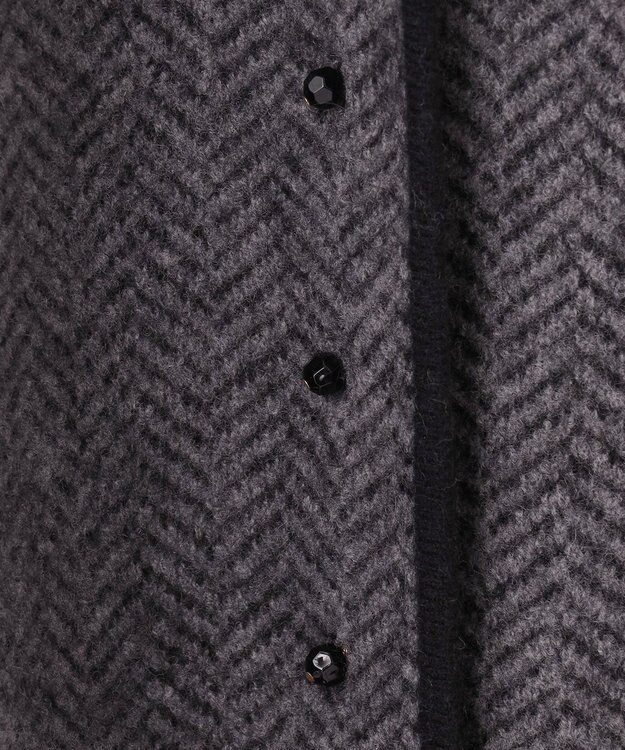 自由区 ヘリンボーン ポンチョ グレー系