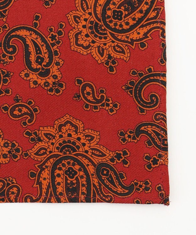 J.PRESS MEN オーバーダイ シルクチーフ レッド系6