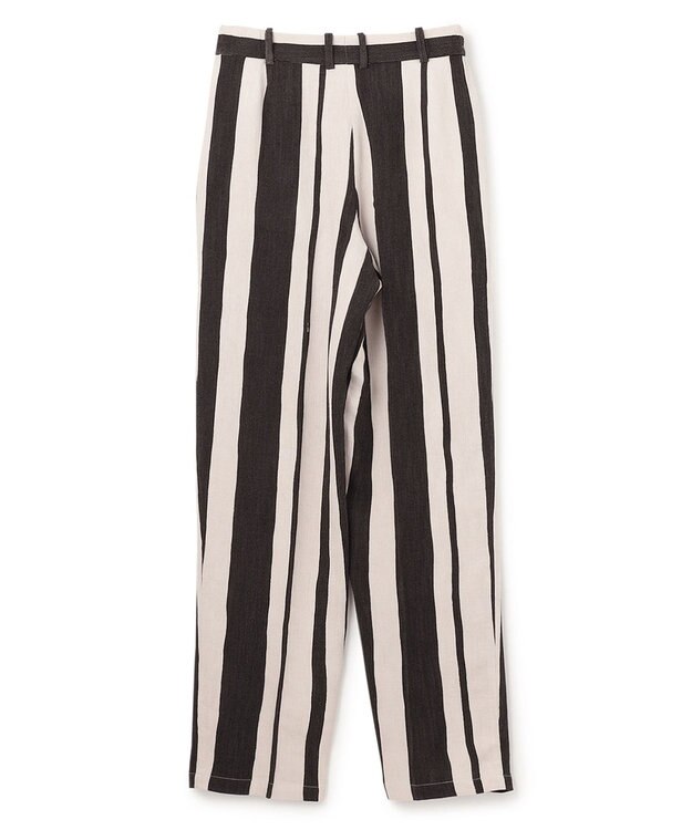JOSEPH ジョゼフストライプ　トラウザーズ Oyster White/ Black
