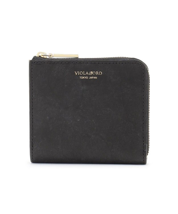 23区 VIOLAd'ORO L字ファスナー コンパクト ウォレット ブラック系